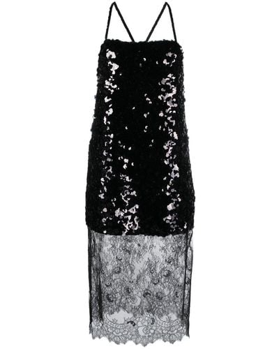 Sonia Rykiel Sequinned Midi Slip Dress - Black
