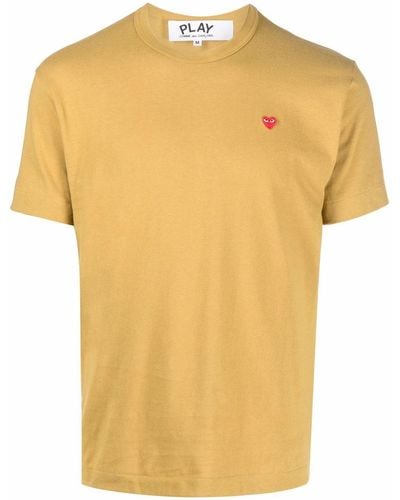 COMME DES GARÇONS PLAY T-Shirt mit Logo-Stickerei - Gelb
