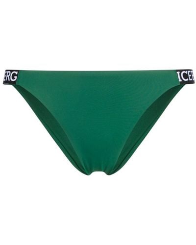 Iceberg Bragas de bikini con franja del logo - Verde
