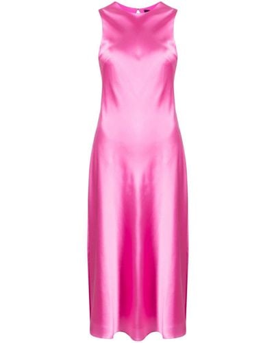 Cynthia Rowley Sleeveless Flared-skirt Silk Dress - Pink