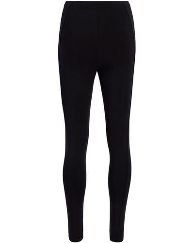 Another Tomorrow Seam-detail High-waisted leggings - Black