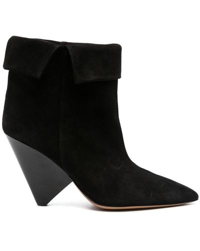 Isabel Marant Pointed Suede Ankle Boots - Black