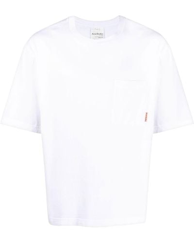 Acne Studios T-Shirt mit aufgesetzter Tasche - Weiß