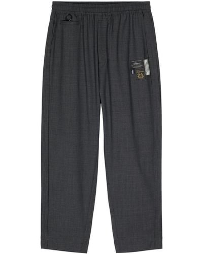 Undercover Logo-appliqué Straight Trousers - Grey