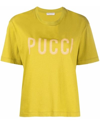 Emilio Pucci Logo-print Crew-neck T-shirt - Purple