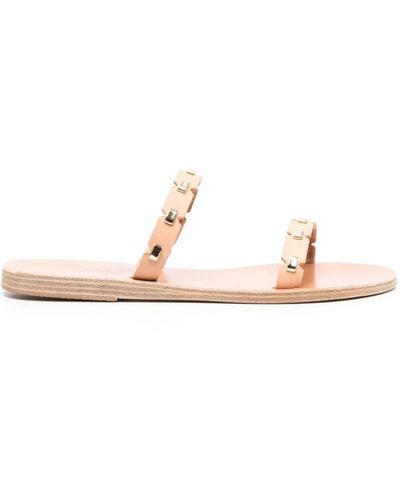 Ancient Greek Sandals Leren Slippers - Roze