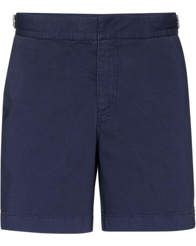 Orlebar Brown Twill Chino Shorts - Blauw