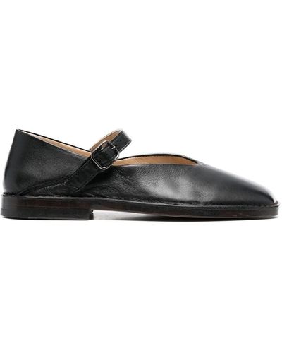 Lemaire Leather Mary Jane Court Shoes - Black