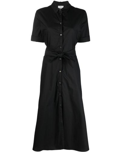 Woolrich Kleid mit Gürtel - Schwarz