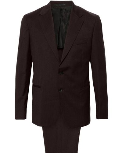 Low Brand Single-breasted Wool Suit - Black