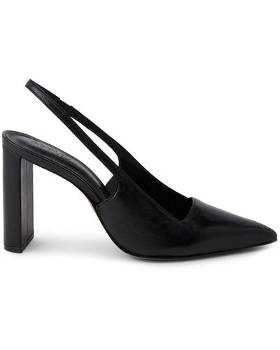 SCHUTZ SHOES Pointed-toe Slingback Leather Court Shoes - Black