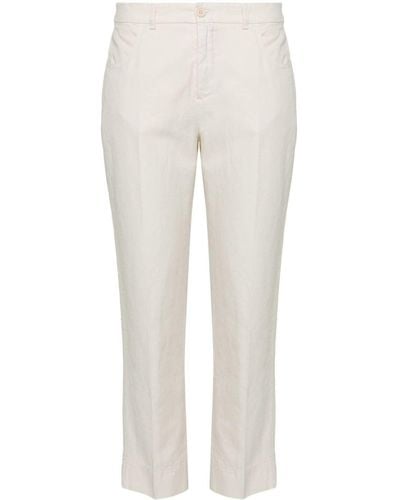 Aspesi Mid-rise Cropped Pants - White