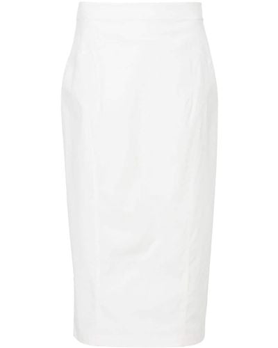 N°21 Panelled Midi Skirt - White