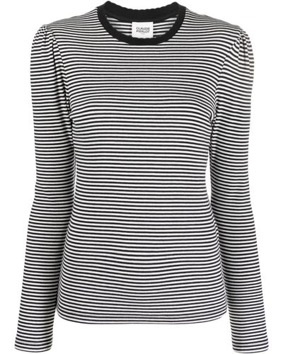 Claudie Pierlot Striped Long-sleeve T-shirt - Black
