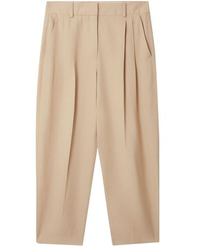 Stella McCartney Pleated Tailored Trousers - Natural