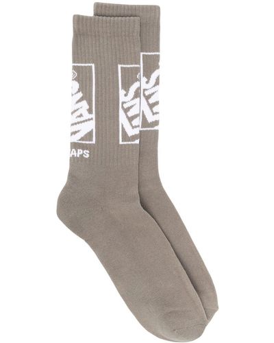 Vans Logo-embroidered Ankle Socks - Gray