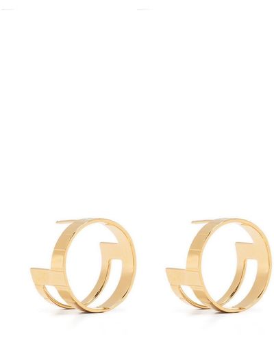 Ivi Slot Hoop Earrings - Metallic