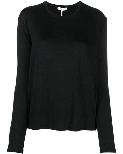 Rag & Bone Long-sleeved Knitted T-shirt - Black