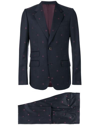 Gucci Heritage Bees Two Piece Suit - Blue