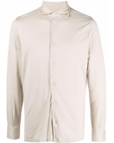 Fedeli Jersey Button Down Shirt - Multicolour