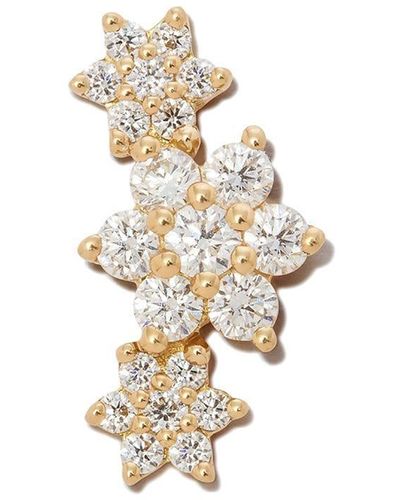 Maria Tash 18kt Yellow Gold Flower Garland Diamond Single Earring - Metallic