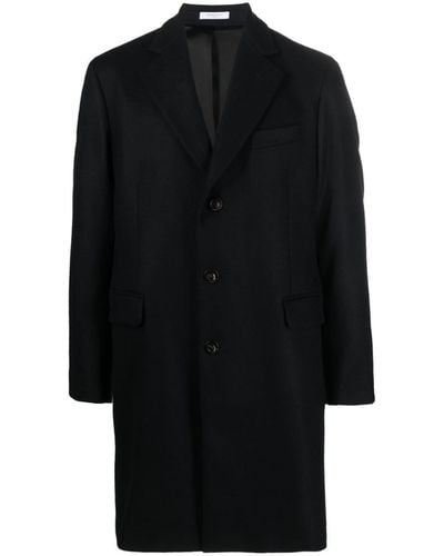 Boglioli Manteau en laine à simple boutonnage - Noir