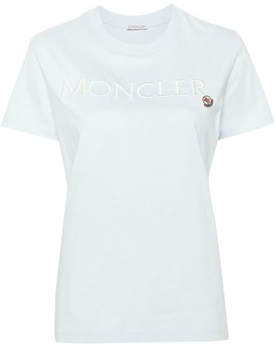 Moncler T-shirt Met Geborduurd Logo - Wit