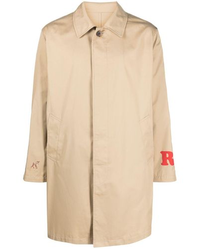 Undercover Trenchcoat mit Slogan-Print - Natur