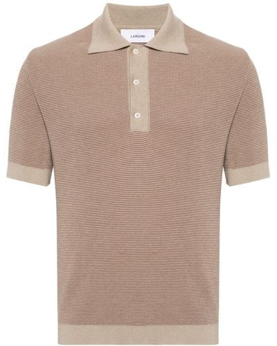 Lardini Fine-knit Cotton Polo Shirt - Brown