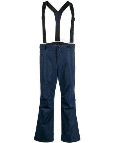 Yves Salomon Logo-strap Straight-leg Ski Trousers - Blue