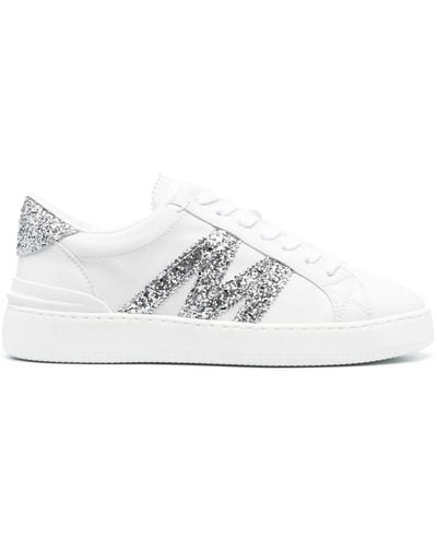 Moncler Sneakers mit Glitter - Weiß
