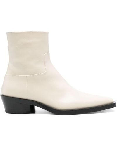 Proenza Schouler Bronco 40mm Ankle Boots - White