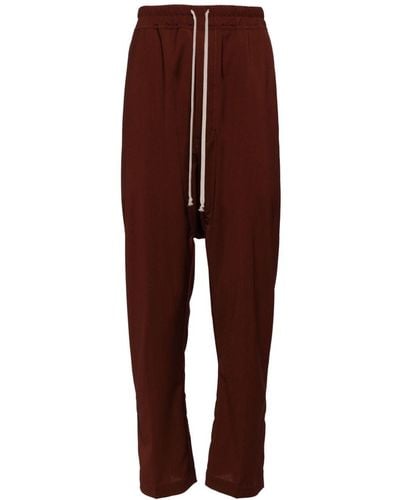 Rick Owens Drop-crotch Wool Trousers - Red