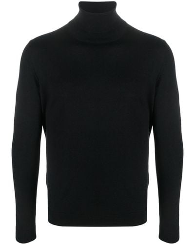 Roberto Collina Roll-neck Merino Wool Sweater - Black