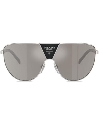 Prada Gafas de sol con montura oversize - Gris