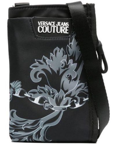 Versace Baroque-print Shoulder Bag - Black