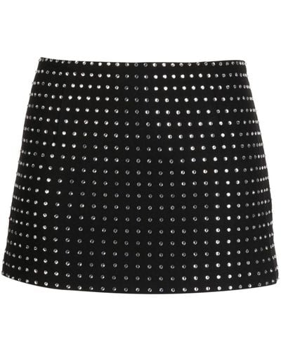 De La Vali Isidora Rhinestone-embellished Miniskirt - Black