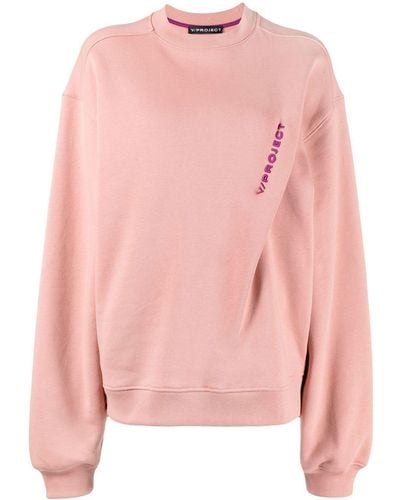 Y. Project Sweater Met Borduurwerk - Roze