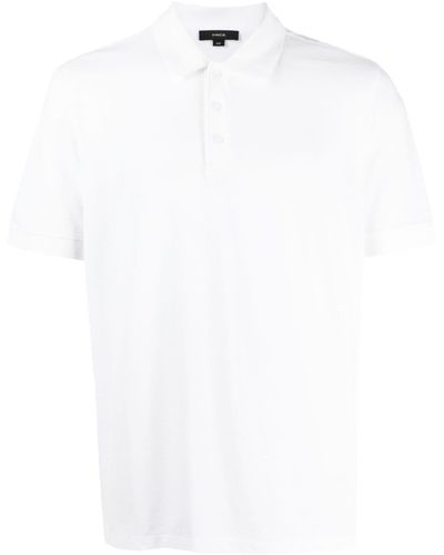 Vince Poloshirt aus Pikee - Weiß