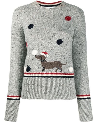 Thom Browne Pull Holiday Hector - Gris