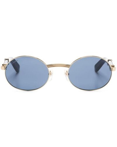 Cartier Première de Cartier Sonnenbrille mit ovalem Gestell - Blau