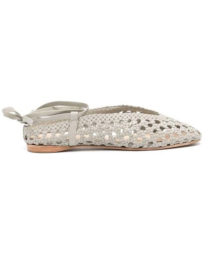 Paloma Barceló Palmira Leather Slippers - White
