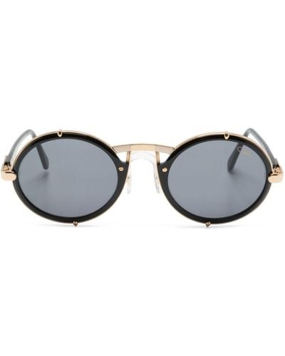 Cazal 644 Round-frame Sunglasses - Black