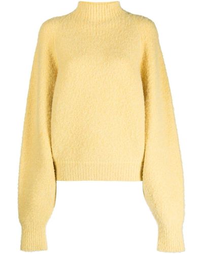 Filippa K Roll-neck Brushed Wool Sweater - Yellow