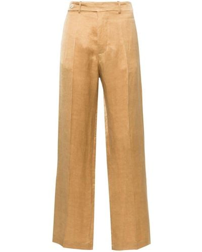 Alysi Mid-rise Straight-leg Trousers - Natural