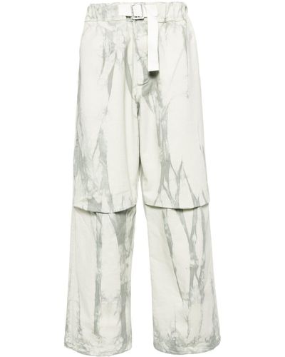DARKPARK Tie-dye Straight-leg Trousers - White