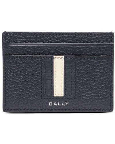 Bally Logo-print Leather Cardholder - Blue
