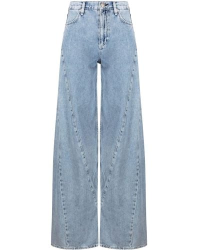 Rag & Bone Seam-detail Wide-leg Jeans - Blue
