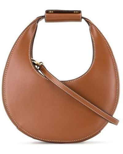 STAUD Moon Small Leather Shoulder Bag - Brown