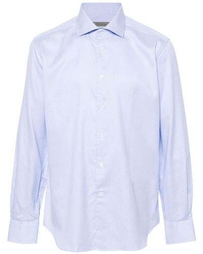 Corneliani Polka-dot Cotton Shirt - White